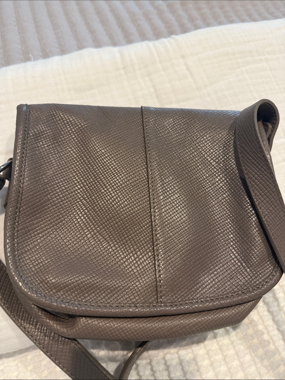 Longchamp Taupe Quadri Crossbody Bag - Picture 3 of 7